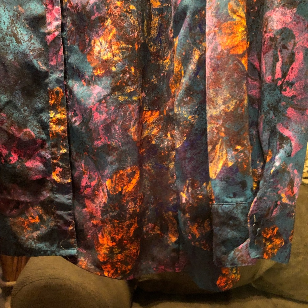 Catherine’s 5x Patterned Button Down Shirt. Gold,… - image 4